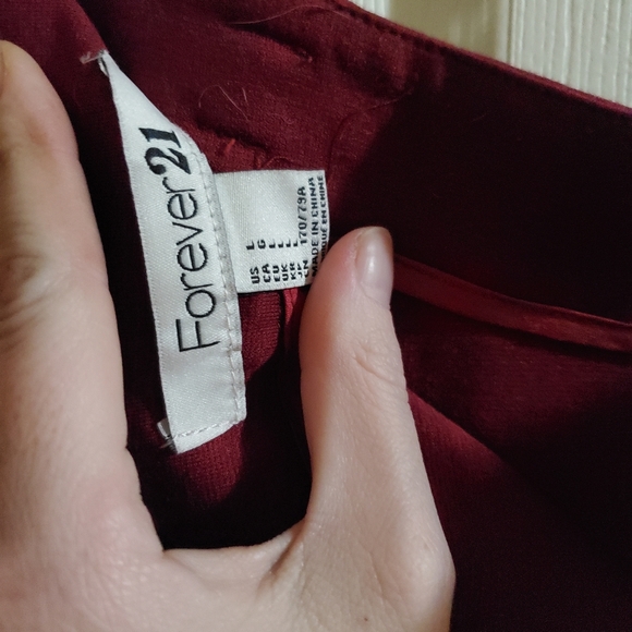 Burgundy Skirt - Forever 21 - Picture 3 of 3